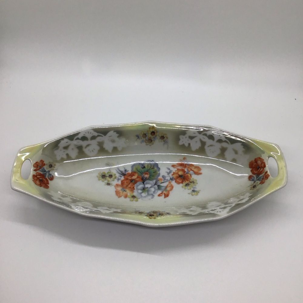 Vintage Made in Germany Luster Relish or Celery Dish